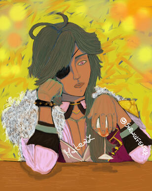 Fanart Kaeya with glass fanart